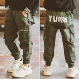 Autumn Children Pants For Boys Cargo Pant Letters Kids Pants Casual Kids Clothes Winter Teenage Boys Clothing For 3-16 Years New