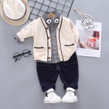 Mqtime New Spring Autumn Children Cotton Clothes Baby Boys Girls T Shirts Jacket Pants 3Pcs/sets Infant Kids Fashion Toddler Tracksuits