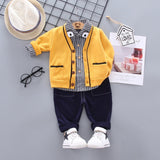 Mqtime New Spring Autumn Children Cotton Clothes Baby Boys Girls T Shirts Jacket Pants 3Pcs/sets Infant Kids Fashion Toddler Tracksuits