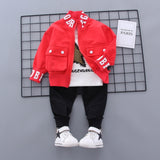 Mqtime New Spring Autumn Children Cotton Clothes Baby Boys Girls T Shirts Jacket Pants 3Pcs/sets Infant Kids Fashion Toddler Tracksuits