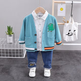 Mqtime New Spring Autumn Children Cotton Clothes Baby Boys Girls T Shirts Jacket Pants 3Pcs/sets Infant Kids Fashion Toddler Tracksuits