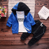 Mqtime New Spring Autumn Children Cotton Clothes Baby Boys Girls T Shirts Jacket Pants 3Pcs/sets Infant Kids Fashion Toddler Tracksuits