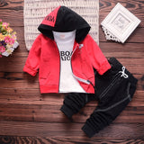 Mqtime New Spring Autumn Children Cotton Clothes Baby Boys Girls T Shirts Jacket Pants 3Pcs/sets Infant Kids Fashion Toddler Tracksuits