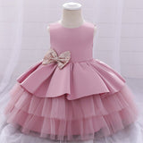 Mqtime Flower girl baby birthday Party Prom Sequin princess dress girl baby lace Sequin mesh puff dress vestidos de fiesta