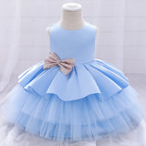 Mqtime Flower girl baby birthday Party Prom Sequin princess dress girl baby lace Sequin mesh puff dress vestidos de fiesta