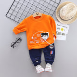 New Spring Autumn Baby Fashion Clothes Kid Boys Girls T Shirt Pants 2Pcs/sets Children Infant Clothing Toddler Cotton Sportswear