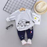 New Spring Autumn Baby Fashion Clothes Kid Boys Girls T Shirt Pants 2Pcs/sets Children Infant Clothing Toddler Cotton Sportswear