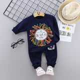 New Spring Autumn Baby Fashion Clothes Kid Boys Girls T Shirt Pants 2Pcs/sets Children Infant Clothing Toddler Cotton Sportswear