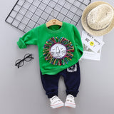 New Spring Autumn Baby Fashion Clothes Kid Boys Girls T Shirt Pants 2Pcs/sets Children Infant Clothing Toddler Cotton Sportswear