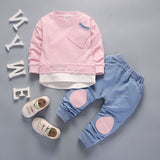 New Spring Autumn Baby Fashion Clothes Kid Boys Girls T Shirt Pants 2Pcs/sets Children Infant Clothing Toddler Cotton Sportswear