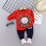 New Spring Autumn Baby Fashion Clothes Kid Boys Girls T Shirt Pants 2Pcs/sets Children Infant Clothing Toddler Cotton Sportswear