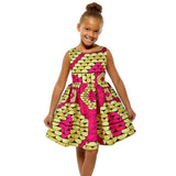 Mqtime Teen Girls Dress  Summer Kids Elegant Flower Printed Princess Dress Children Birthday Party Clothing 7 8 9 10 11 12 Year