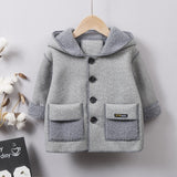 Mqtime New Autumn Winter Children Thicken Clothes Baby Boys Girls Cotton Hooded Jacket Kids Toddler Fashion Coat Infant Casual Costume