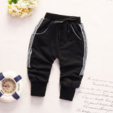 Mqtime New Spring Autumn Fashion Children Cotton Clothes Baby Boys Girls Elastic Pocket Work Trousers Kids Infant Casual Sports Pants