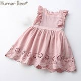 Humor Bear Girls Dress SummerBrand New Dress For Girls Sleeveless Chiffon Polka Dot Dress Princess Dress Girl Toddler Dress