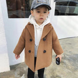 Mqtime High Quality Lattice Children Coat Wool Coat For Boys Fashion Autumn Winter Jacket Boy Windbreaker Kids Winter Overcoat 6 Y