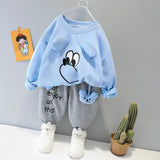 Cute Baby Girl Boy Clothes Set 2021 Spring 1 2 3 4 Years Children Toddler Outfit Cartoon Print