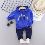 Mqtime Spring Autumn Baby Boys Girls Tracksuits Fashion Children Hooded Jacket Pants 2Pcs Sets Kids Brand Clothes Toddler Clothing Suit