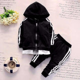 Mqtime Spring Autumn Baby Boys Girls Tracksuits Fashion Children Hooded Jacket Pants 2Pcs Sets Kids Brand Clothes Toddler Clothing Suit