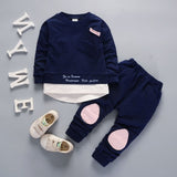Mqtime Children Boys Girls Cotton Clothing Sets Fashion Baby Gentleman Jacket Pants 2Pcs/Sets Spring Autumn Formal Toddler Tracksuits