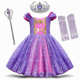 Mqtime Infant Baby Girls Princess Costume Halloween Cosplay Clothes Toddler Party Role-play Kids Fancy Dresses For Girls