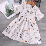 Mqtime  Baby Girls Dress New Summer Kids Girl Princess Dresses Floral Sweet Dress Lovely Casual Costume Children Clothing