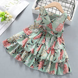 Mqtime  Baby Girls Dress New Summer Kids Girl Princess Dresses Floral Sweet Dress Lovely Casual Costume Children Clothing