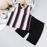 Mqtime  Kids Boys Clothes Boy Summer Clothing Sets Short Sleeves Print Tops Shirt+Flower Shorts Suits Children Clothing