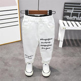 Mqtime Boys Trousers Chorus Clothing Pure White/Black Students Recital Contest Straight Pants Boys Comfortable Latin Dance Trousers