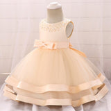 Mqtime New Infantil Kid Dress For Girls 1st Birthday Party Wedding Color full Sleeveless 3 month 10 y wedding dress Pascua vestido