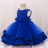 Mqtime New Infantil Kid Dress For Girls 1st Birthday Party Wedding Color full Sleeveless 3 month 10 y wedding dress Pascua vestido