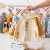 Mqtime Children Spring Autumn Baby Boys Girls Clothes Cotton Jacket patchwork hoodies Kid Fashion Toddler Casual Clothing Tracksuits
