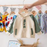 Mqtime Children Spring Autumn Baby Boys Girls Clothes Cotton Jacket patchwork hoodies Kid Fashion Toddler Casual Clothing Tracksuits