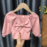 Girls Cardigan Jackets 2021 Fall Winter New Baby Cute Sweet Girls Clothing  Kids Children Top Lace Lapel Jacket For Girls Autumn
