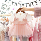 Mqtime 6 9 12 18 24 M baby girls clothes birthday tutu dresses dress for newborn baby girls summer clothing toddler infant baby dress