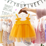 Mqtime 6 9 12 18 24 M baby girls clothes birthday tutu dresses dress for newborn baby girls summer clothing toddler infant baby dress