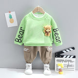 2021 NEW Baby T-shirt Pants 2Pcs Suits Toddler Tracksuits Children Boys Girls Cartoon Style Clothing Sets Kids Clothes Toddler