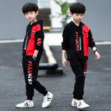 Mqtime Boys Clothes Set Sweatshirt Pants 2 Piece Outfit  Spring  Autumn Kids Sport Suit  Children Clothing 7 8 9 10 11 12 Year