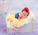 Mqtime 0-2 Yrs Baby Photo Clothing Sets Newborn Girl Lace Princess Dresses Hat Headband Pillow Outfits Infant Photography Costume Dress