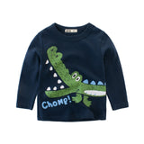 Boys T Shirt Tops Long-Sleeve  Toddler Baby Girls Kids Children Cotton Fashion Autumn Spring Print Car for 2 3 4 5 6 7 8 Years