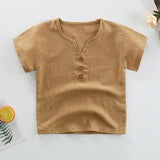 Mqtime Children T-shirt for Boy Linen Boys T Shirt for Girls Tops Cotton Kids tshirt Clothes Summer Girls Clothing T shirts