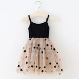 3-8 Years Summer Girls Clothes Kids Dresses For Girls Casual Wear Bling Star Sling Dress Baby Girl Party Children Clothing