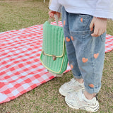 Autumn Trousers Baby Girls Jeans Print Heart Loose Children Jeans Kids Spring Clothes Novelty Denim Pants with Pocket