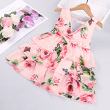 Mqtime  Baby Girls Dress New Summer Kids Girl Princess Dresses Floral Sweet Dress Lovely Casual Costume Children Clothing