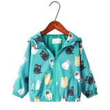 New Summer Autumn Kids Jackets Fashion Cartoon Print Baby Girls & Boys Outerwear 1-7Y Children Hooded Top Clothes For boys/girls