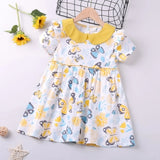 Humor Bear Girls Dress SummerBrand New Dress For Girls Sleeveless Chiffon Polka Dot Dress Princess Dress Girl Toddler Dress