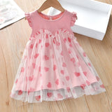 Humor Bear Girls Dress SummerBrand New Dress For Girls Sleeveless Chiffon Polka Dot Dress Princess Dress Girl Toddler Dress