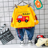 New Spring Autumn Baby Fashion Clothes Kid Boys Girls T Shirt Pants 2Pcs/sets Children Infant Clothing Toddler Cotton Sportswear