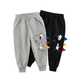 Mqtime 1 2 3 4 5 6 7 8 9 Years Children Trousers 100% Cotton Dinosaur Cartoon Boys Girls Kids Spring Autumn Sport Long Pants Sweatpants