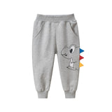 Mqtime 1 2 3 4 5 6 7 8 9 Years Children Trousers 100% Cotton Dinosaur Cartoon Boys Girls Kids Spring Autumn Sport Long Pants Sweatpants